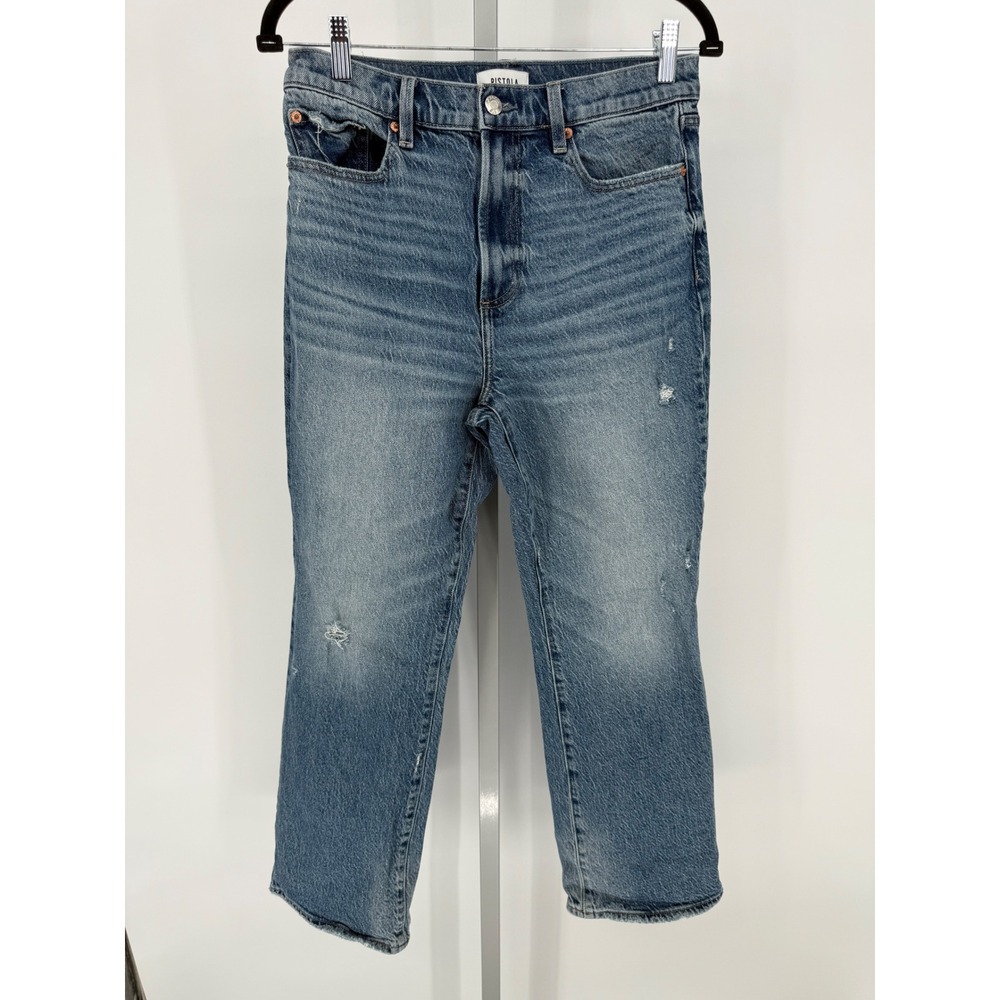 Pistola Denim Jeans Size 29 Distressed Light Wash‎ Cropped Straight Leg